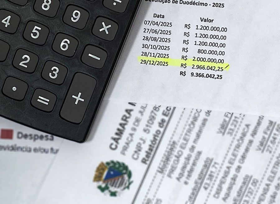 Duodécimo: Câmara devolve R$ 9,4 mi em 2025