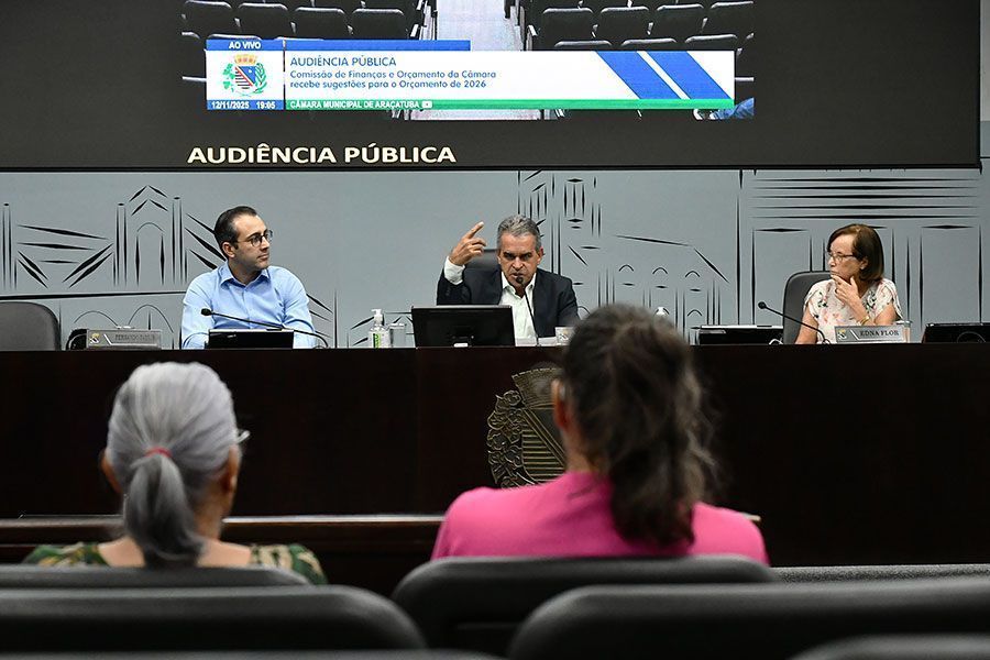 Propostas para o Orçamento 2026 são recebidas em audiência