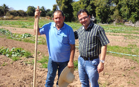 Vereador Rosaldo de Oliveira visita horta municipal